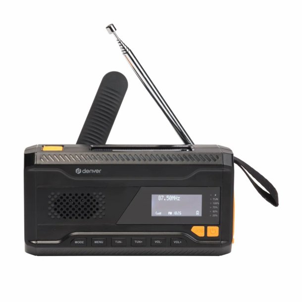 Denver SCD-2033 Solar Crank Radio m/powerbank