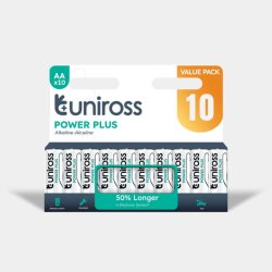 Uniross Power Plus Alkaline 24 x 10 stk. AA batterier
