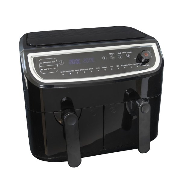 Gastronoma Double low fat airfryser - SORT