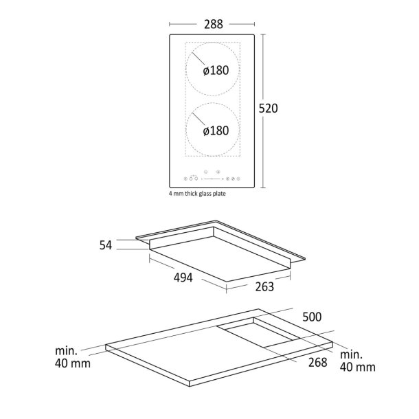 Scandomestic HOI30P1FLEX kogeplade