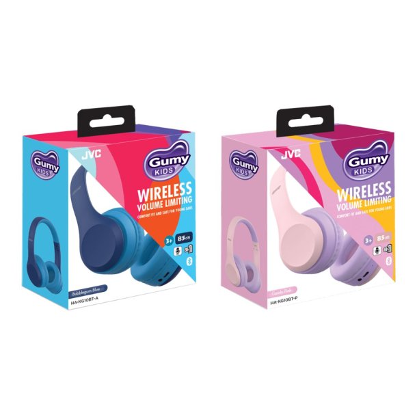 JVC  HA-KG10BT Gumy Kids Tr�dl�se on-ear hovedtlf. - pink