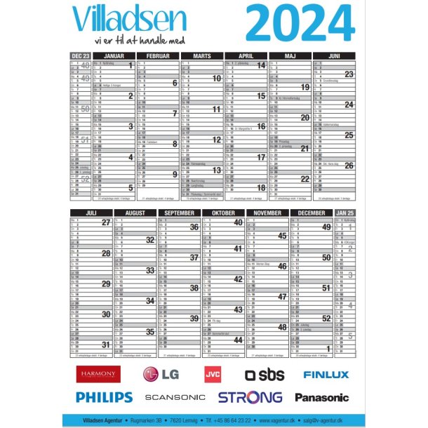 Villadsen 2024 kalender