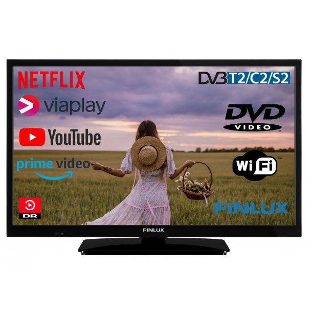 Finlux 24FHDME5161 24'' TV med 12 volt og DVD