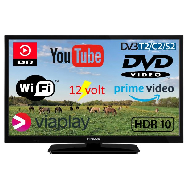 Finlux 24FHDMG5160 24'' TV med 12 volt og DVD