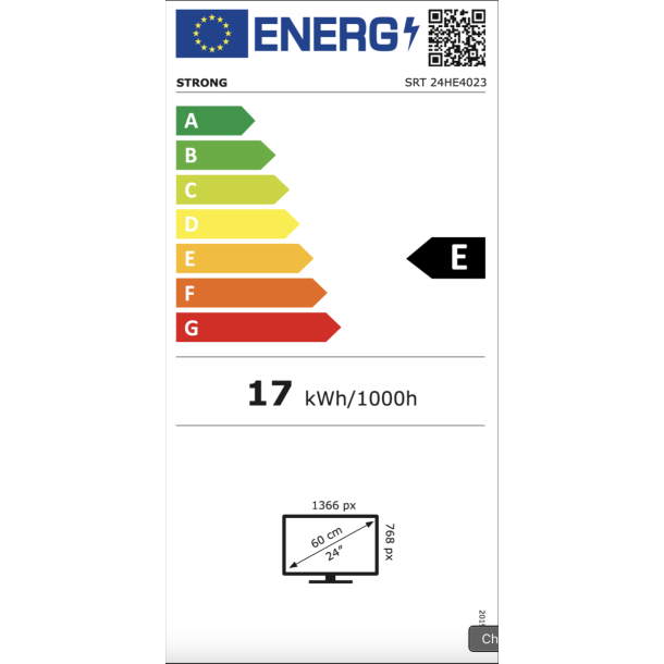Strong 24" HD Non-smart TV m/12v adapter