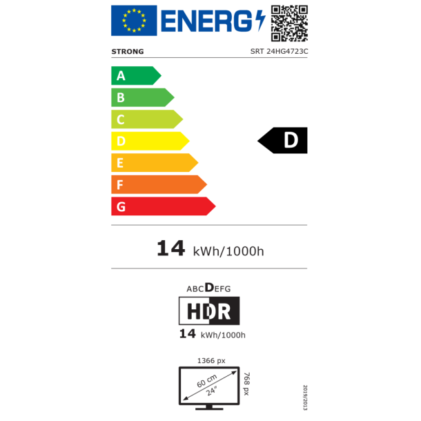 Strong 24" HD Google TV m/12v adapter