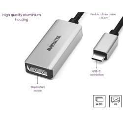 Marmitek USB-C til DisplayPort adapter