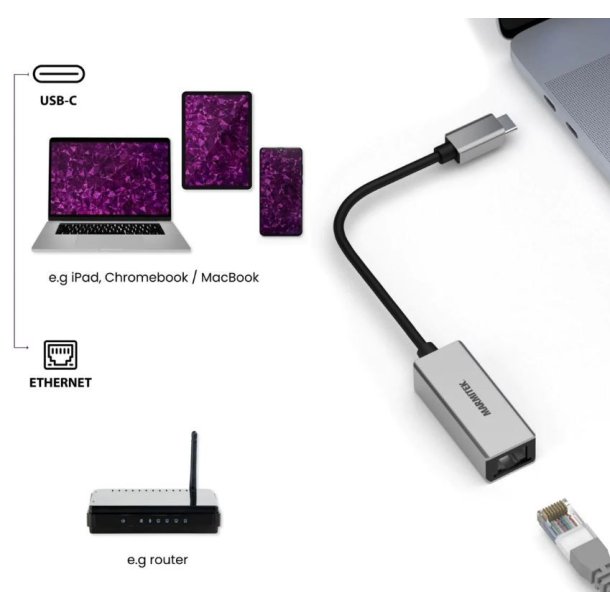 Marmitek USB-C til Ethernet adapter