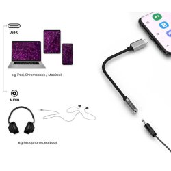 Marmitek USB-C til minijack adapter