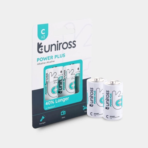 UNIROSS Batteripakke - Gratis borddisplay v. kb af 2 pakker