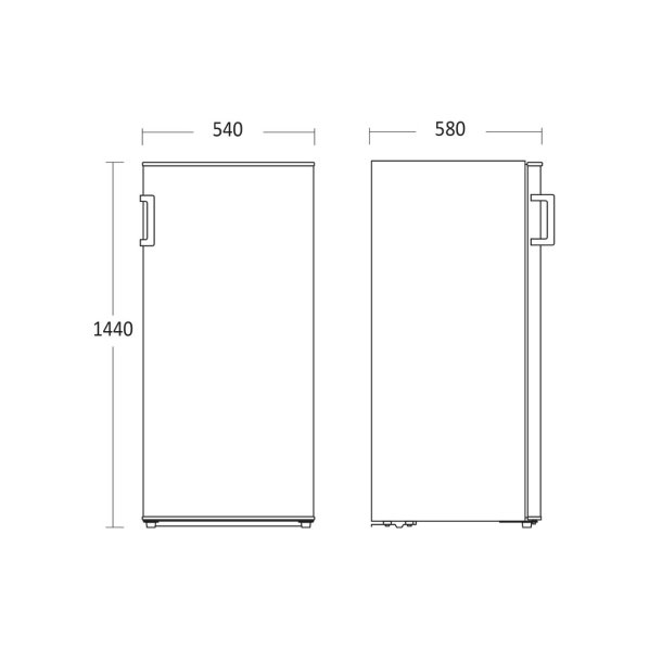 Scandomestic SFS163WE fryseskab
