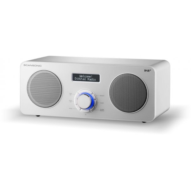 Scansonic DA300 DAB+ radio m. bluetooth - hvid