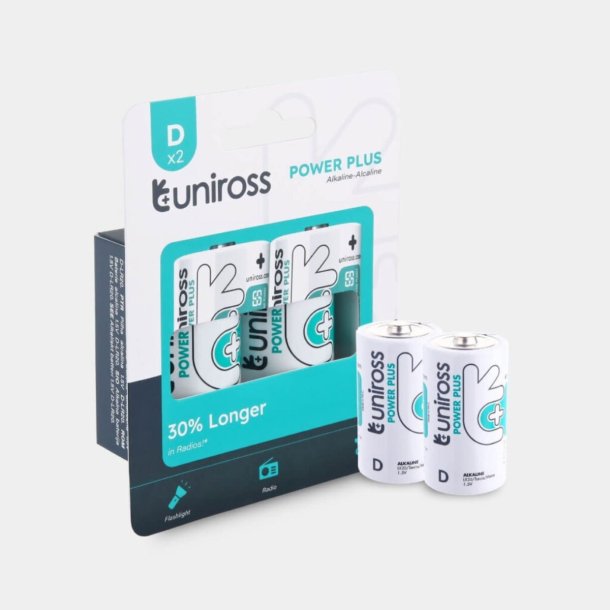 UNIROSS Batteripakke - Gratis borddisplay v. kb af 2 pakker