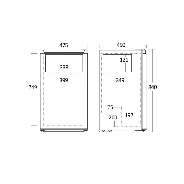 Scandomestic SKB82WE K�le-fryseskab