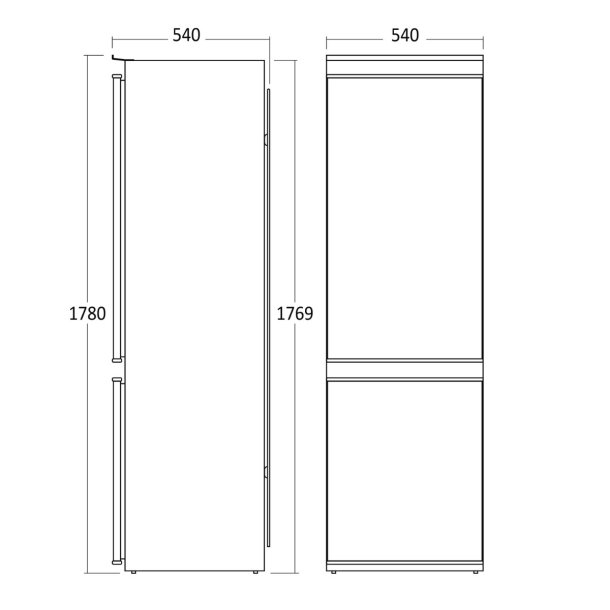 Scandomestic BIC249WE K�le-fryseskab