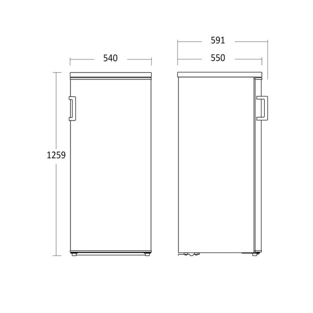 Scandomestic FRF145WE fryseskab