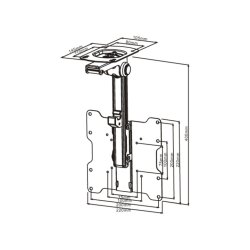 M Vesa Flip Down Black - M9826