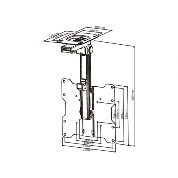 M Vesa Flip Down Black - M9826