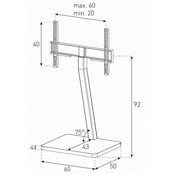 Sonorous PL2700B-HBLK TV-stander - SORT
