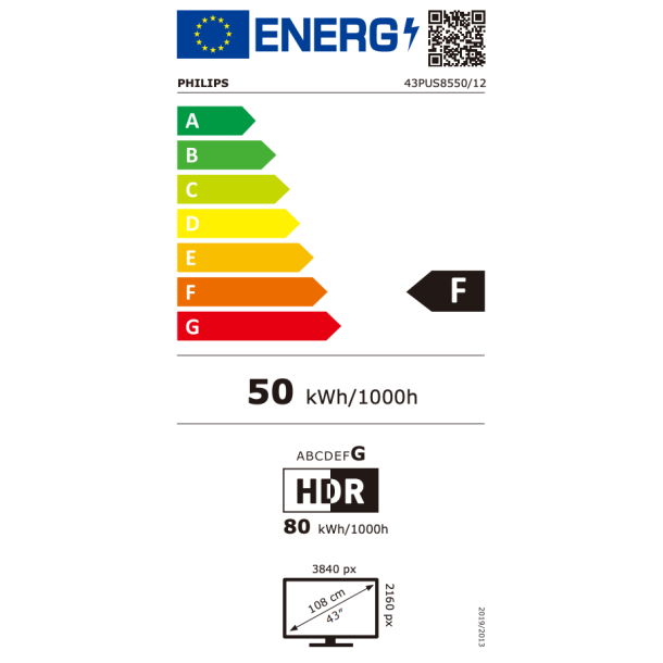 Philips 43PUS8550/12 43" QLED 4K TV