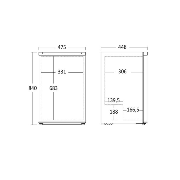Scandomestic SFS 61 W fryseskab