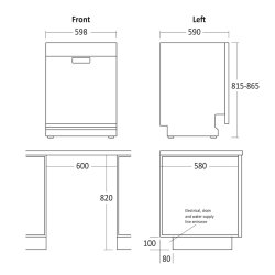 Scandomestic DWB1442XC opvaskemaskine