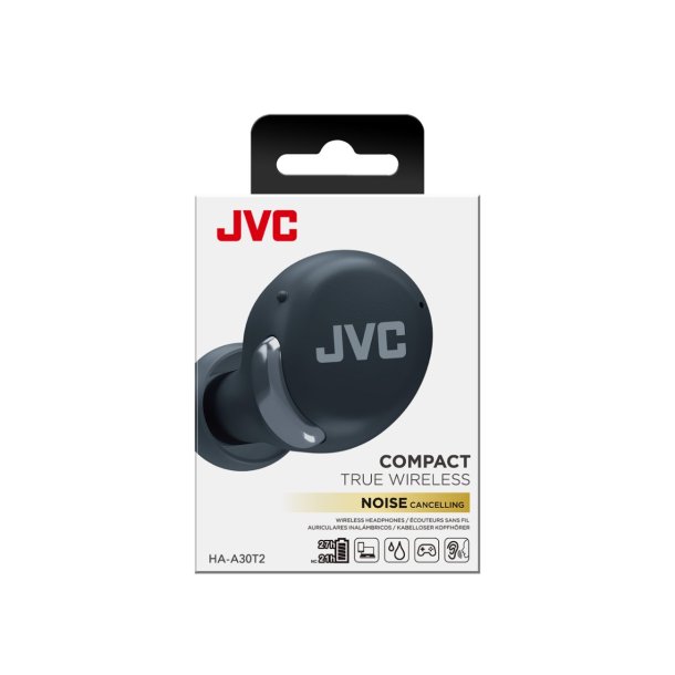 JVC HA-A30T2 Active Noise Cancelling Ear Buds - sort