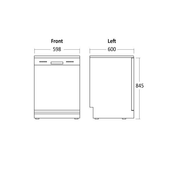 Scandomestic DWF1444WD opvaskemaskine