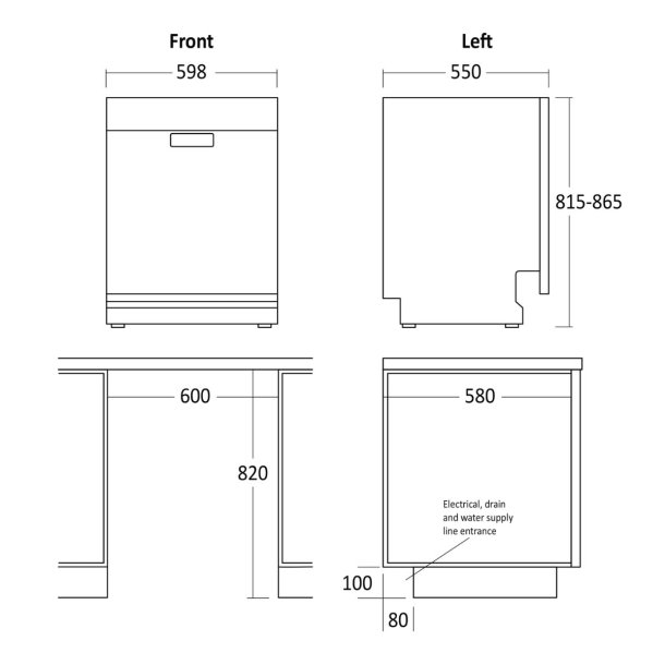 Scandomestic DWI1444WC opvaskemaskine