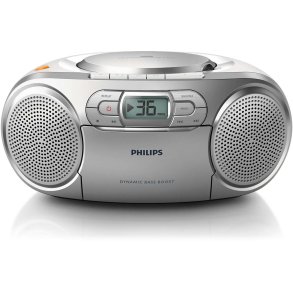 Philips AZ127/12 ghettoblaster med CD og kassettebnd - SLV
