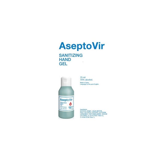 AseptoVir 75 ml h�ndsprit (gel) med 70% alkohol