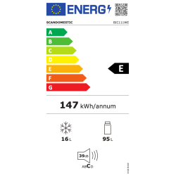 Scandomestic BIC111WE K�le-fryseskab