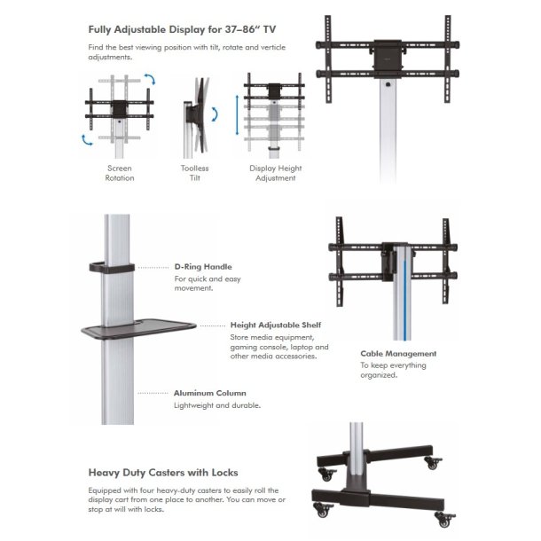 Logilink BP0163 TV-stander med hjul