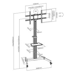 Logilink BP0163 TV-stander med hjul