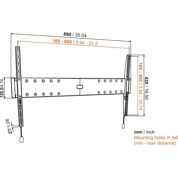 Vogels BASE05L universal vgbeslag