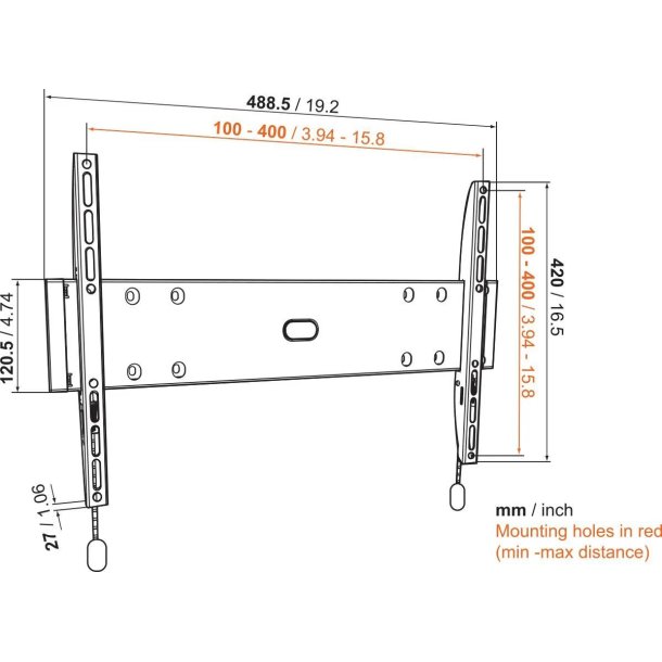 Vogels BASE05M universal vgbeslag