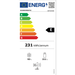Scandomestic CBF304WE K�le-fryseskab