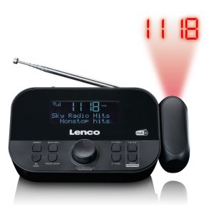 LENCO CR-615BK clockradio med DAB+ og projektion