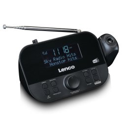 LENCO CR-615BK clockradio med DAB+ og projektion