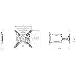 Harmony DB142 vgbeslag med udtrk og tilt