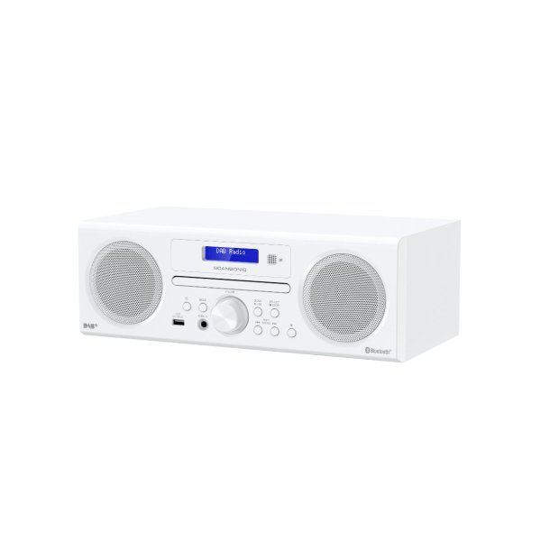 Scansonic DA310 DAB+ m. CD og Bluetooth - HVID