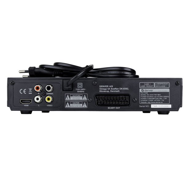 Denver DVH-7787MK3 regions-fri DVD-afspiller med HDMI og SCART