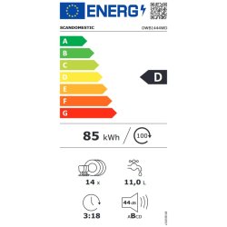 Scandomestic DWB1444WD opvaskemaskine - HVID
