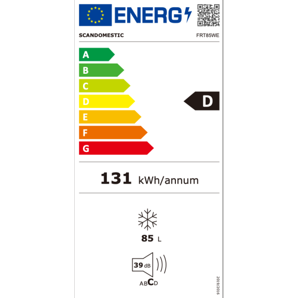 Scandomestic FRT85WD fryseskab