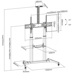 SBOX FS-3610 TV-stander - SORT