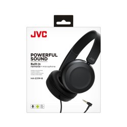 JVC HA-S31M-B on-ear hovedtelefon med fjernbetjening og mikrofon - SORT