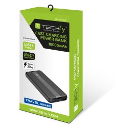 Techly I-CHARGE-1000020W powerbank med 10.000 mAh