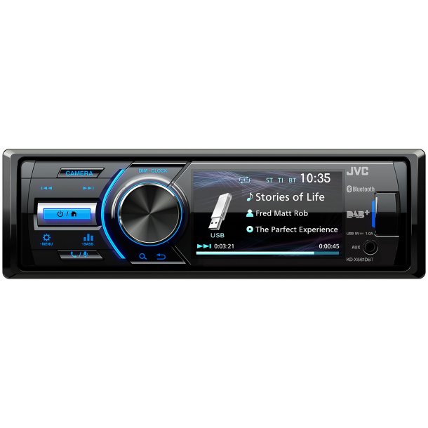 JVC KD-X561DBT digital media receiver med 3'' skrm