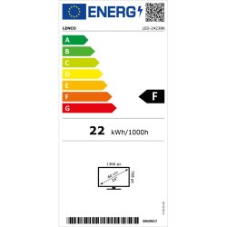 Lenco LED-2423BK 24'' TV med 12 volt