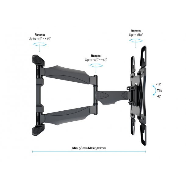 M VESA Flexarm Full Motion Single - M1725